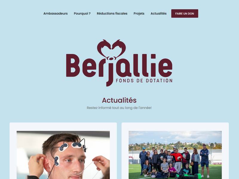 Site Internet du fonds de dotation Berjallie