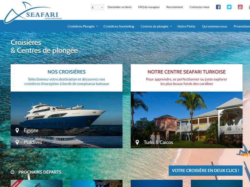 Site Internet de Seafari