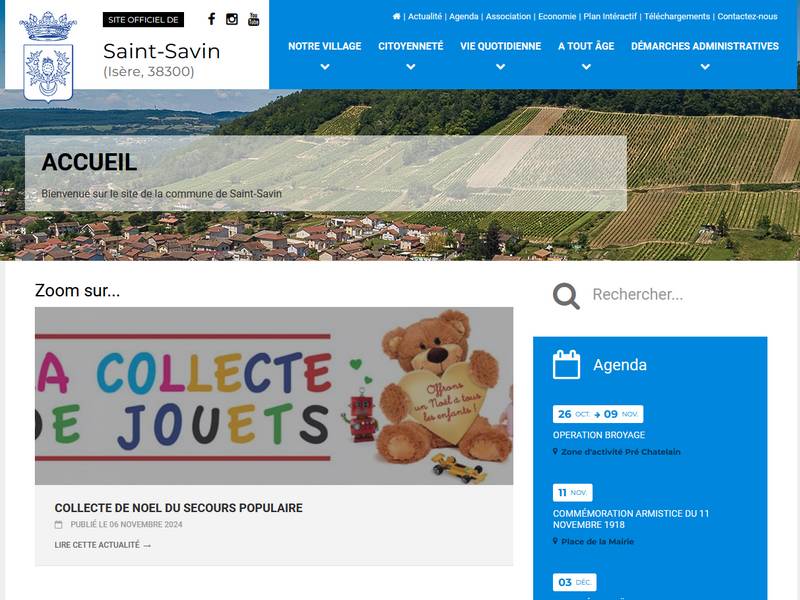 Site Internet de la mairie de Saint-Savins