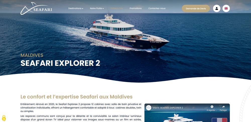 Site Internet pour Seafari
